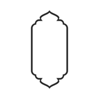 Black Outline Islamic Frame Symbol png