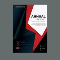 Annual report cover page design template vector