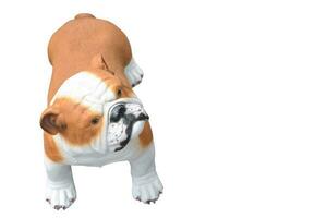 beautiful dog statue on white background, animal, object, decor, copy space photo