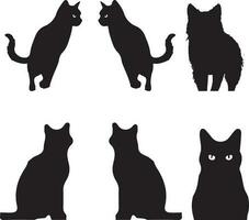 cat silhouette vector design bundle