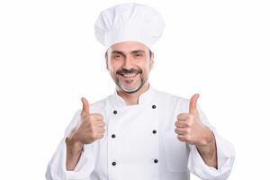 retrato de cocineros sonriente confidente ai generativo foto