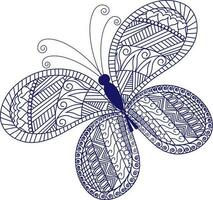 mariposa. Clásico decorativo elementos con mandalas oriental patrón, vector ilustración. islam, Arábica, indio, turco, Pakistán, chino, otomano motivos