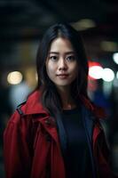 Portrait a beautiful asian woman AI Generate photo