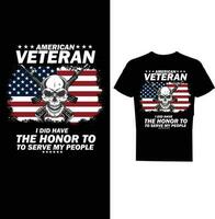 Veteran t shirt vector