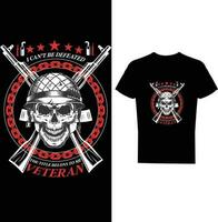 camiseta de veterano vector