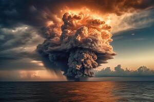 portrait pyrocumulus clouds photo