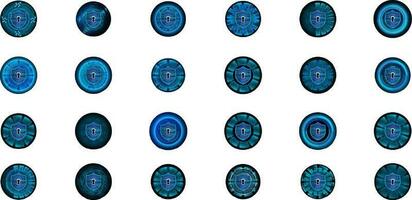 Modern Technology Icon Pack with Eyes vector
