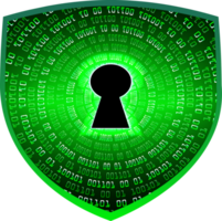 Modern Cybersecurity Technology Background with shield png