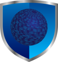 Modern Cybersecurity Technology Background with shield png