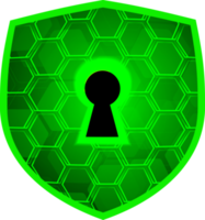 Modern Cybersecurity Technology Background with shield png