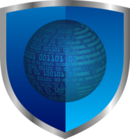 Modern Cybersecurity Technology Background with shield png