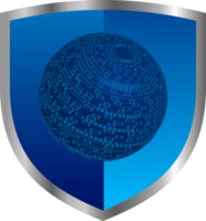 Modern Cybersecurity Technology Background with shield png