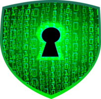 Modern Cybersecurity Technology Background with shield png