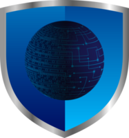 Modern Cybersecurity Technology Background with shield png