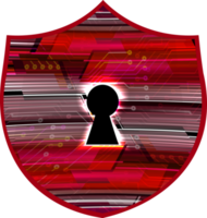 Modern Cybersecurity Technology Background with shield png