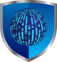 Modern Cybersecurity Technology Background with shield png