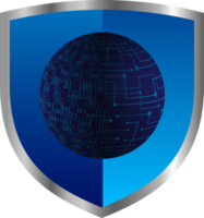 Modern Cybersecurity Technology Background with shield png