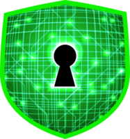 moderno cíber segurança tecnologia fundo com escudo png
