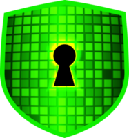 Modern Cybersecurity Technology Background with shield png