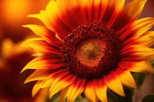 retrato girasol en el jardín ai generativo foto