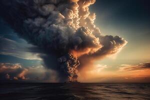 portrait pyrocumulus clouds photo