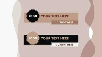 Illustration vector graphics of Lower Third Rectangle Circle with Line Design Flat