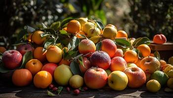 jugoso agrios frutas traer frescura a verano generado por ai foto