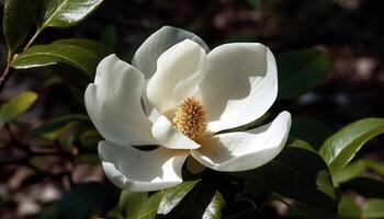 Fresco frangipani florecer, rosado elegancia en naturaleza generado por ai foto