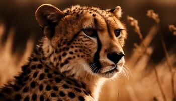 african cheetah in nature generated by AI photo