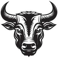 vaca cabeza mascota logo vector