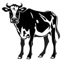 vaca cabeza mascota logo vector