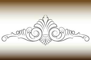retro graphic ornament. Floral design element vector