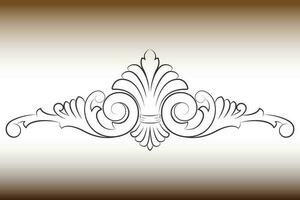 retro gráfico ornamento. floral diseño elemento vector