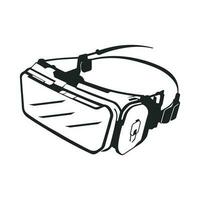 virtual realidad lentes línea icono. vr tecnología vector aislado en un blanco antecedentes