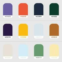 various color palette guide with code . vector