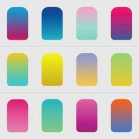 Color gradient plate. Fresh soft color abstract gradients. vector