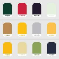 various color palette guide with code . vector