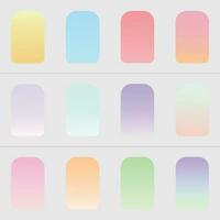 Color gradient plate. Fresh soft color abstract gradients. vector