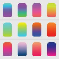 Color gradient plate. Fresh soft color abstract gradients. vector