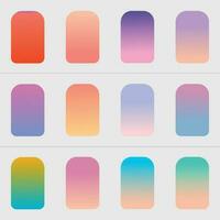 Color gradient plate. Fresh soft color abstract gradients. vector