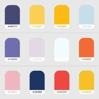 various color palette guide with code . vector