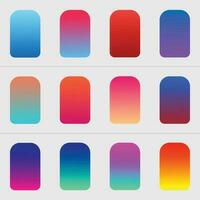 Color gradient plate. Fresh soft color abstract gradients. vector