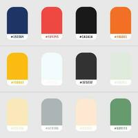 various color palette guide with code . vector