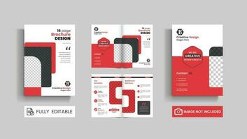 A bifold brochure for a company. A 4 page company profile. Annual report, brand guide template, trifold brochure, bifold brochure, catalog design, business infographic, portfolio design. vector