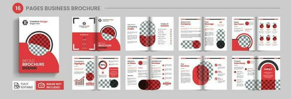 A 16 page brochure for a company A multi page company profile vector