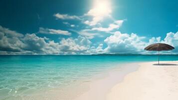 Landscape image of summer beach side sunny day for background. template web site design. photo