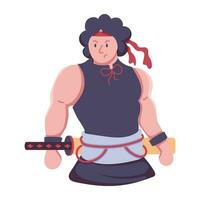 Trendy Warrior Character vector