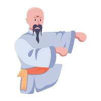 Trendy Karate Fighter vector