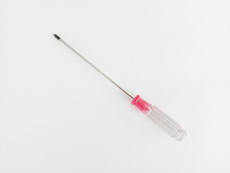 screwdriver tool on white background image photo
