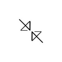 Minimize Line Style Icon Design vector